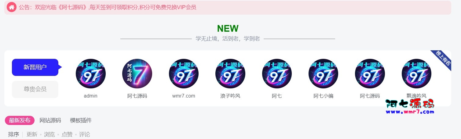 子比美化 – 加一个NEW居中标题样式美化-阿七源码